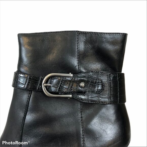 Anne Klein Gansee Black Ankle Boots Size 10 - Picture 10 of 11